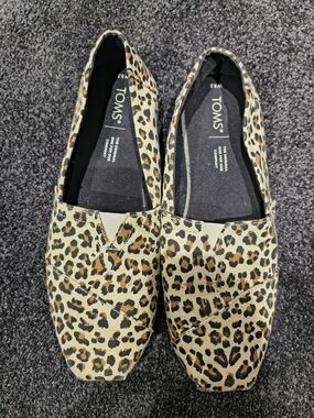 TOMS Leopard Print Slip-On Flats